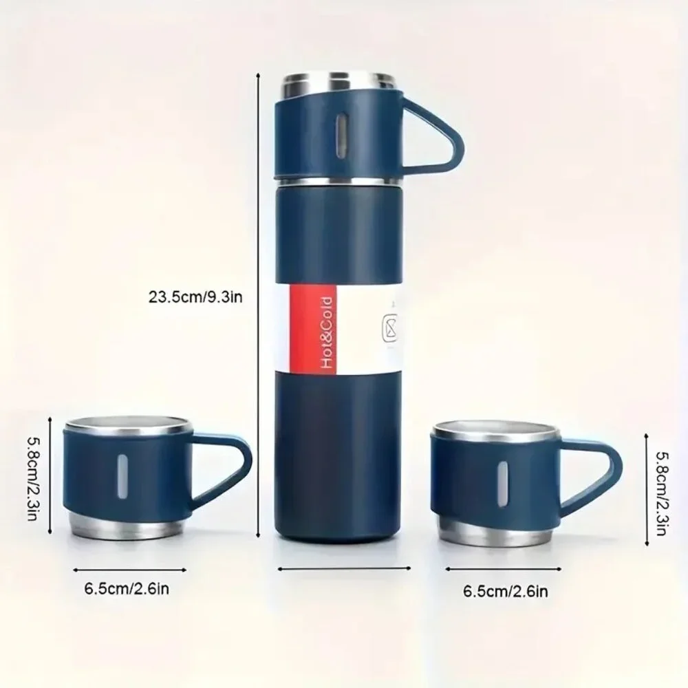 500 ml Travel Thermo Set, Vacuum Bottle, Suitable for Hot And Cold Drinks